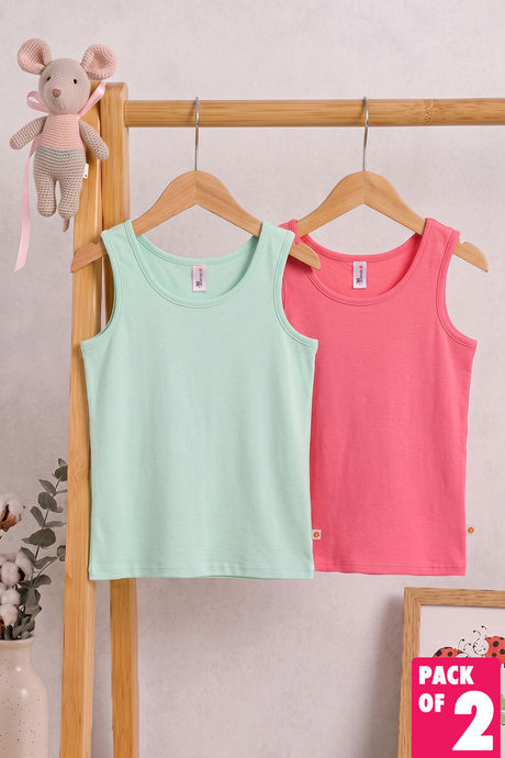 Zivame Girls Solid Tank Tops (Pack of 2) - Multicolor Buy Zivame Girls Solid Tank Tops (Pack of 2) - Multicolor
